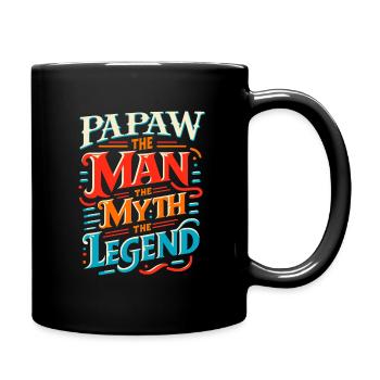 Papa Vater Opa Geschenkidee Papaw Spruch Humor - Tasse einfarbig - Schwarz - Rechts