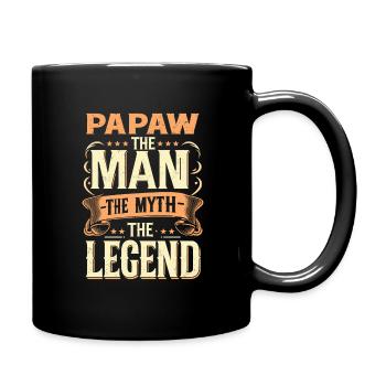 Papa Vater Opa Geschenkidee Papaw Spruch Humor - Tasse einfarbig - Schwarz - Rechts