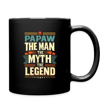 Papa Vater Opa Geschenkidee Papaw Spruch Humor - Tasse einfarbig - Schwarz - Rechts