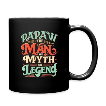 Papa Vater Opa Geschenkidee Papaw Spruch Humor - Tasse einfarbig - Schwarz - Rechts