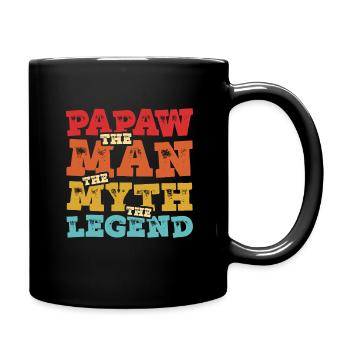 Papa Vater Opa Geschenkidee Papaw Spruch Humor - Tasse einfarbig - Schwarz - Rechts