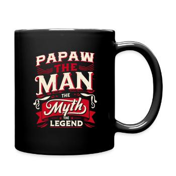 Papa Vater Opa Geschenkidee Papaw Spruch Humor - Tasse einfarbig - Schwarz - Rechts