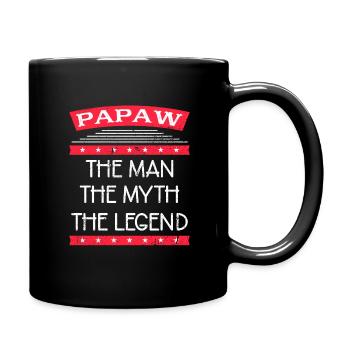 Papa Vater Opa Geschenkidee Papaw Spruch Humor - Tasse einfarbig - Schwarz - Rechts