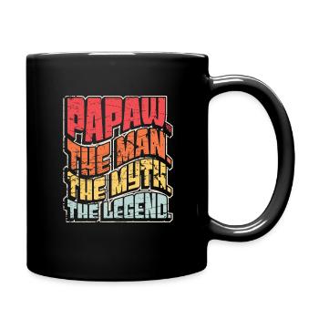 Papa Vater Opa Geschenkidee Papaw Spruch Humor - Tasse einfarbig - Schwarz - Rechts
