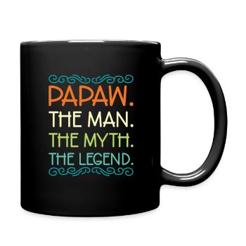 Papa Vater Opa Geschenkidee Papaw Spruch Humor - Tasse einfarbig - Schwarz - Rechts