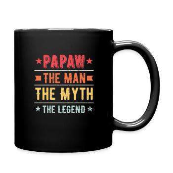 Dad Father Grandpa Gift Idea Papaw Saying Humor - Full Colour Mug - black - Right