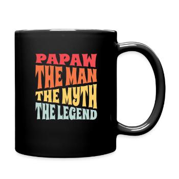 Papa Vater Opa Geschenkidee Papaw Spruch Humor - Tasse einfarbig - Schwarz - Rechts