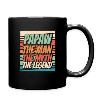 Papa Père Grand-père Idée Cadeau Papaw Disant Rétro - Mug uni - noir - Droite