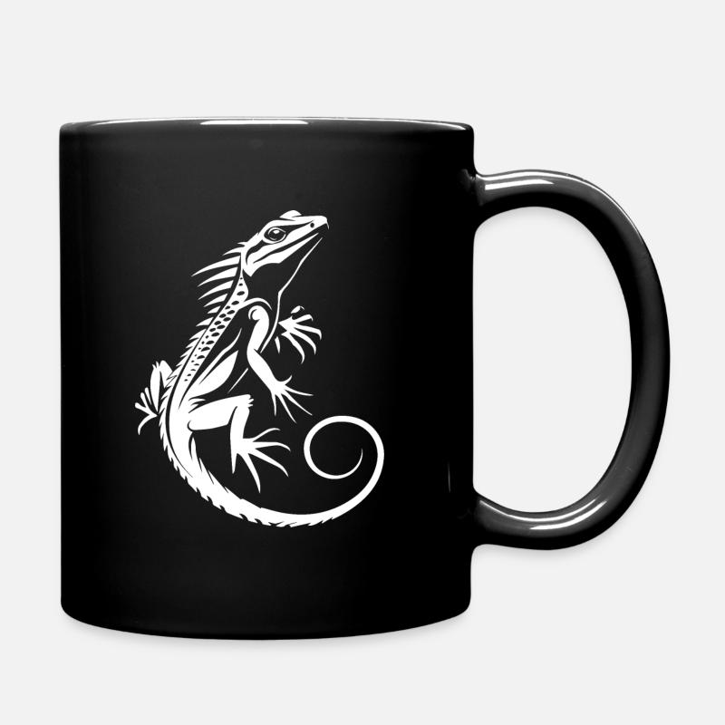Echse - Tasse einfarbig - Schwarz