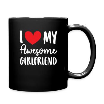 Paare Liebe Herz Freund Geschenkidee Beziehung - Tasse einfarbig - Schwarz - Rechts