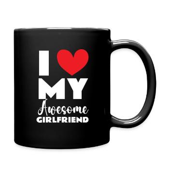 Paare Liebe Herz Freund Geschenkidee Beziehung - Tasse einfarbig - Schwarz - Rechts