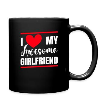 Paare Liebe Herz Freund Geschenkidee Beziehung - Tasse einfarbig - Schwarz - Rechts