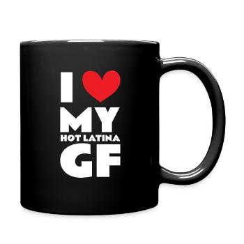 Paare Liebe Herz Freund Geschenkidee Beziehung - Tasse einfarbig - Schwarz - Rechts