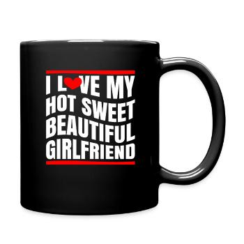 Paare Liebe Herz Freund Geschenkidee Beziehung - Tasse einfarbig - Schwarz - Rechts