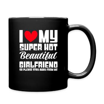Ich Liebe Meine Freundin Paare Freund Geschenkidee - Tasse einfarbig - Schwarz - Rechts