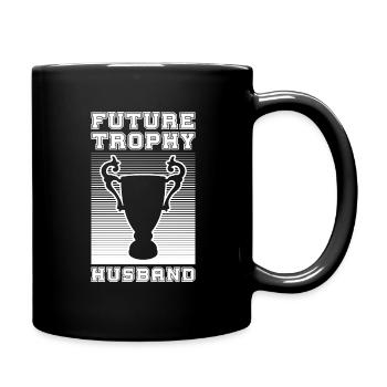 Husband Groom Marriage Engagement Gift Idea - Full Colour Mug - black - Right