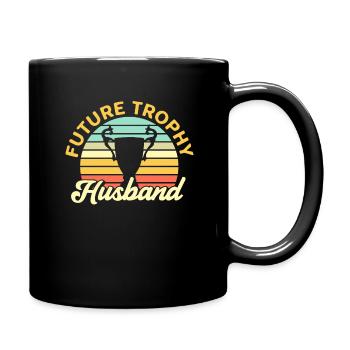 Husband Groom Marriage Engagement Gift Idea - Full Colour Mug - black - Right