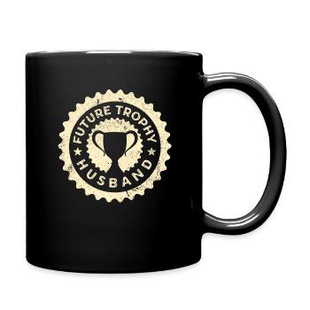 Husband Groom Marriage Engagement Gift Idea - Full Colour Mug - black - Right