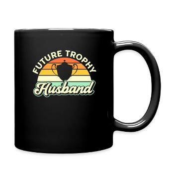 Husband Groom Marriage Engagement Gift Idea - Full Colour Mug - black - Right