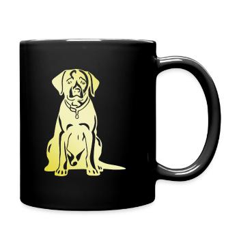 Labrador Dog Silhouette - Full Colour Mug - black - Right