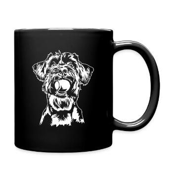 Schnauzer géant Schnauzer chien chien Wilsigns - Mug uni - noir - Droite