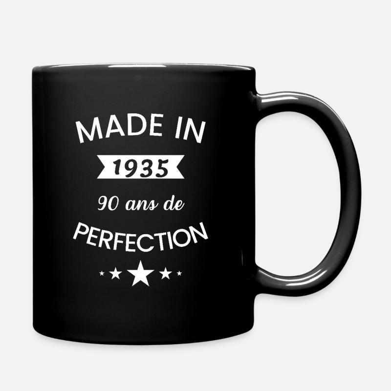 Né en 1935 humour anniversaire 90 ans - Mug uni - noir