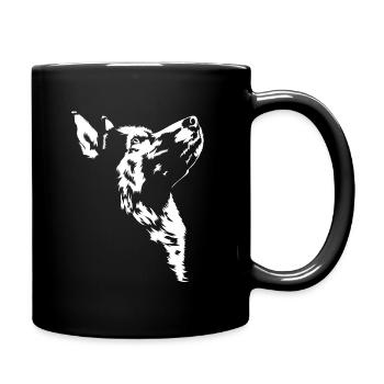 Alaskan Malamute Silhouette Dogs Dog Wilsigns - Full Colour Mug - black - Right
