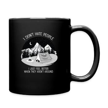 I Don't Hate People...Mountains, Camping, Campfire - Mug uni - noir - Droite