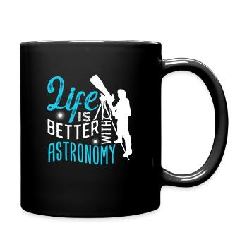 Astronomy Telescope Space - Full Colour Mug - black - Right