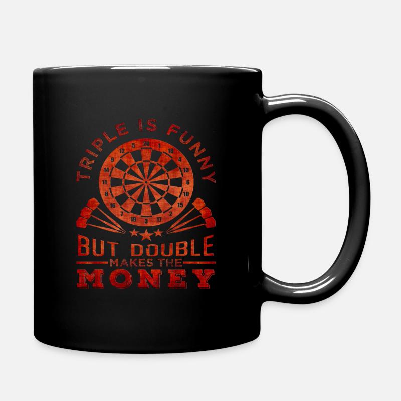 Dart Pfeil Darts - Tasse einfarbig - Schwarz