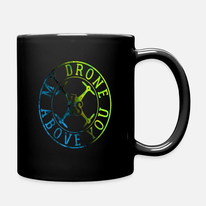 Drohne Drohnen Quadrocopter - Tasse einfarbig - Schwarz