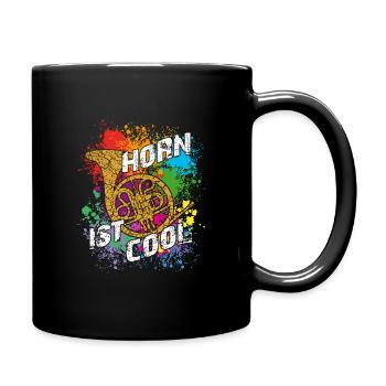 Horn is cool - Full Colour Mug - black - Right