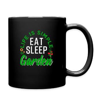 Jardinage Pouce vert - Mug uni - noir - Droite