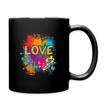 Amour, amour - Mug uni - noir - Droite