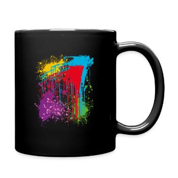 Colors, bright colors, colorful - Full Colour Mug - black - Right