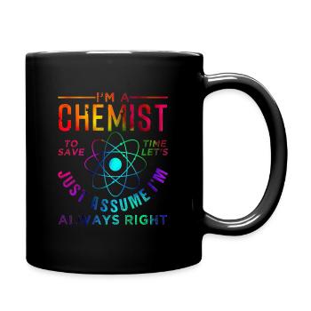 Chemie - Tasse einfarbig - Schwarz - Rechts