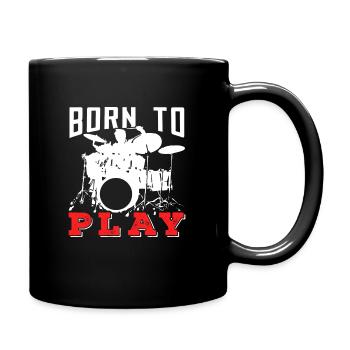 Schlagzeug - Tasse einfarbig - Schwarz - Rechts