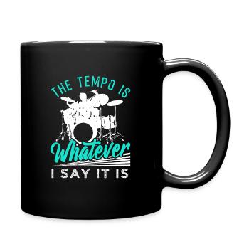 Schlagzeug - Tasse einfarbig - Schwarz - Rechts
