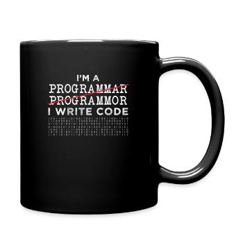 Programmierer - Tasse einfarbig - Schwarz - Rechts