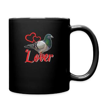 Taube - Tasse einfarbig - Schwarz - Rechts