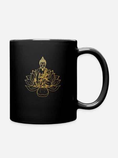 Buddhismus - Tasse einfarbig - Schwarz