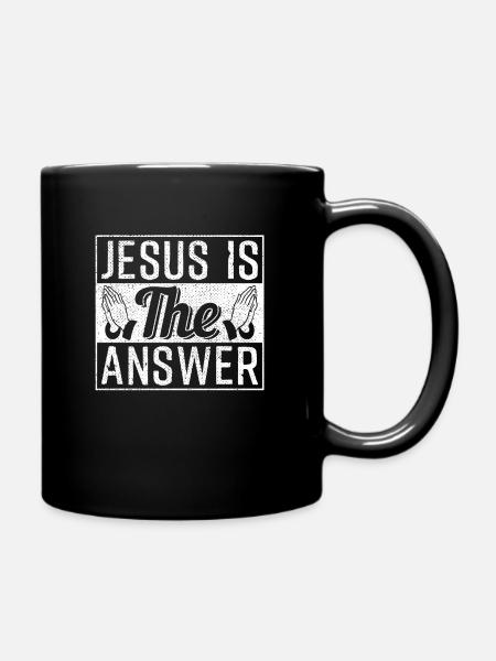 Jesus - Tasse einfarbig - Schwarz
