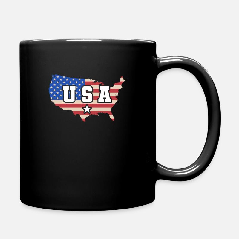 Amerika - Tasse einfarbig - Schwarz