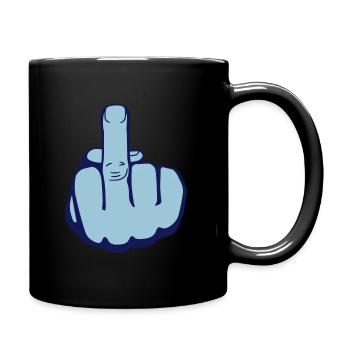 doigt d'honneur homme - Mug uni - noir - Droite