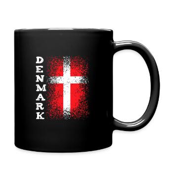 Denmark Flag - Full Colour Mug - black - Right