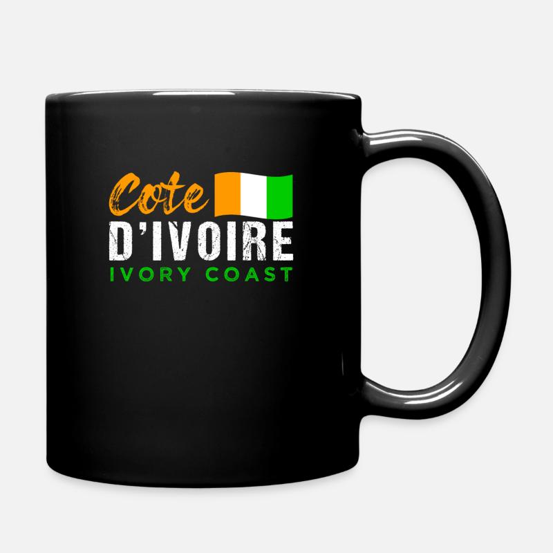 Elfenbeinküste - Tasse einfarbig - Schwarz