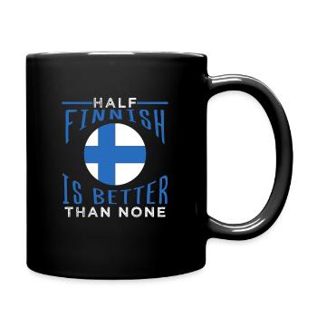Finnland - Tasse einfarbig - Schwarz - Rechts