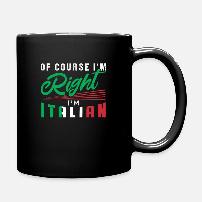 Italien - Tasse einfarbig - Schwarz