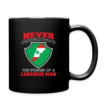 Libanon - Tasse einfarbig - Schwarz - Rechts