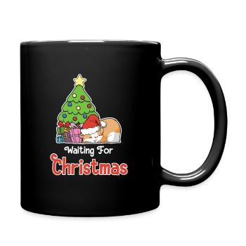 Merry Christmas Santa Guinea Pig Pet Holiday - Full Colour Mug - black - Right